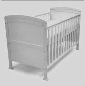 nested sorrento cot bed grey